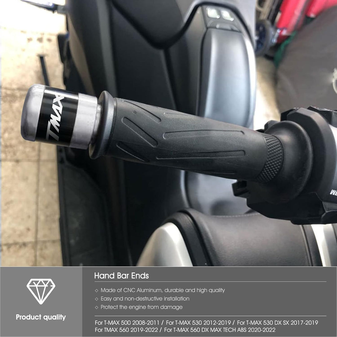 MOLONG Motorrad Lenkergriffe Endkappen Aluminium Für T-MAX 500 2008-2011 T-MAX 530 2012-2019 T-MAX 5