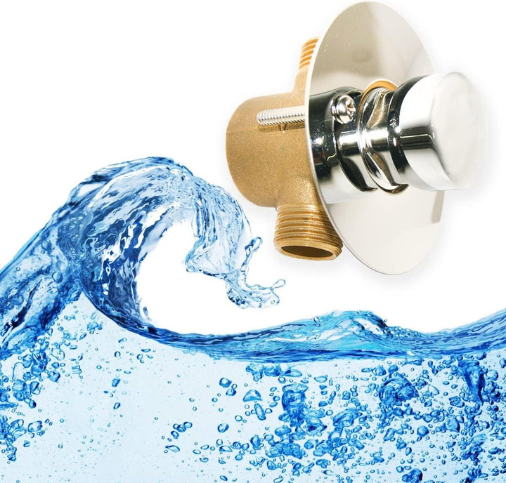 GOLDMAN SERVICE Verchromter Wasserhahn mit zeitgesteuertem kurzem Wasserauslauf, wassersparend, auto