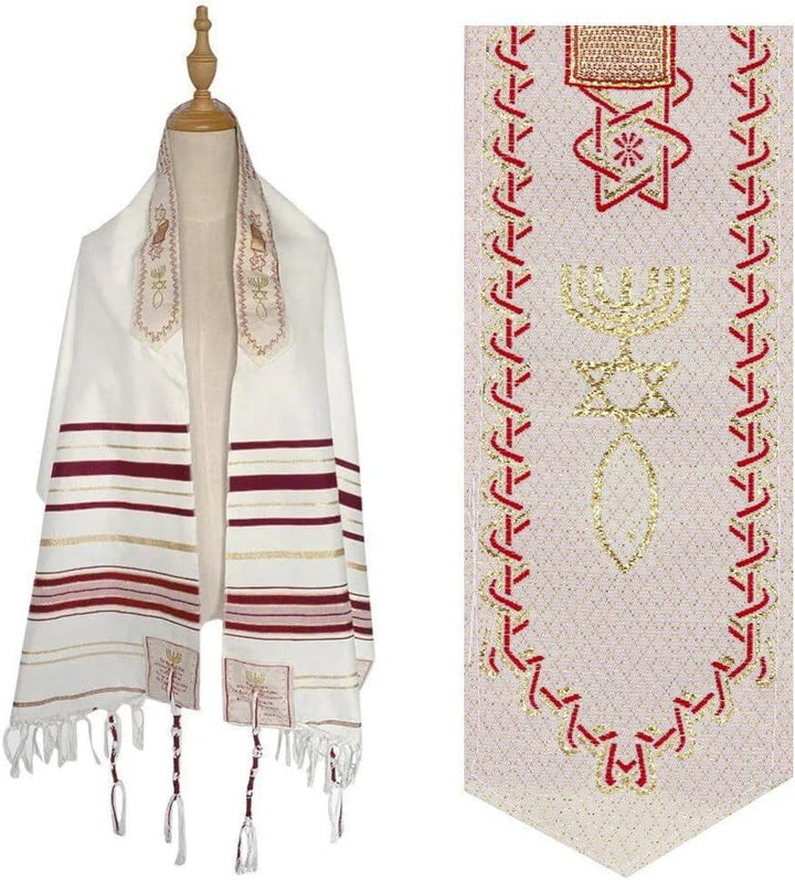 Männer Frauen Messianischer Tallit Gebetsschal Jüdischer Christlicher Tallit Gebetsschal Israel Wrap