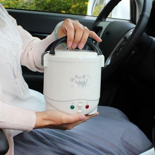 USB-Reiskocher, Tragbarer Mini-Reiskocher, Dampfgarer, 12 V, 100 W, 1 L, Antihaftbeschichtet, Elektr