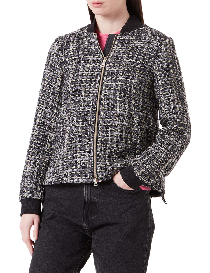Geox Damen W Kency Jacket 46 Black Multicolor, 46 Black Multicolor