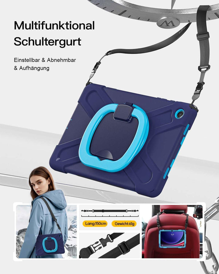 BRAECN für Galaxy Tab A9 Plus Hülle 11 Zoll 2023, Stossfeste für Samsung Tablet A9 Plus hülle mit Di