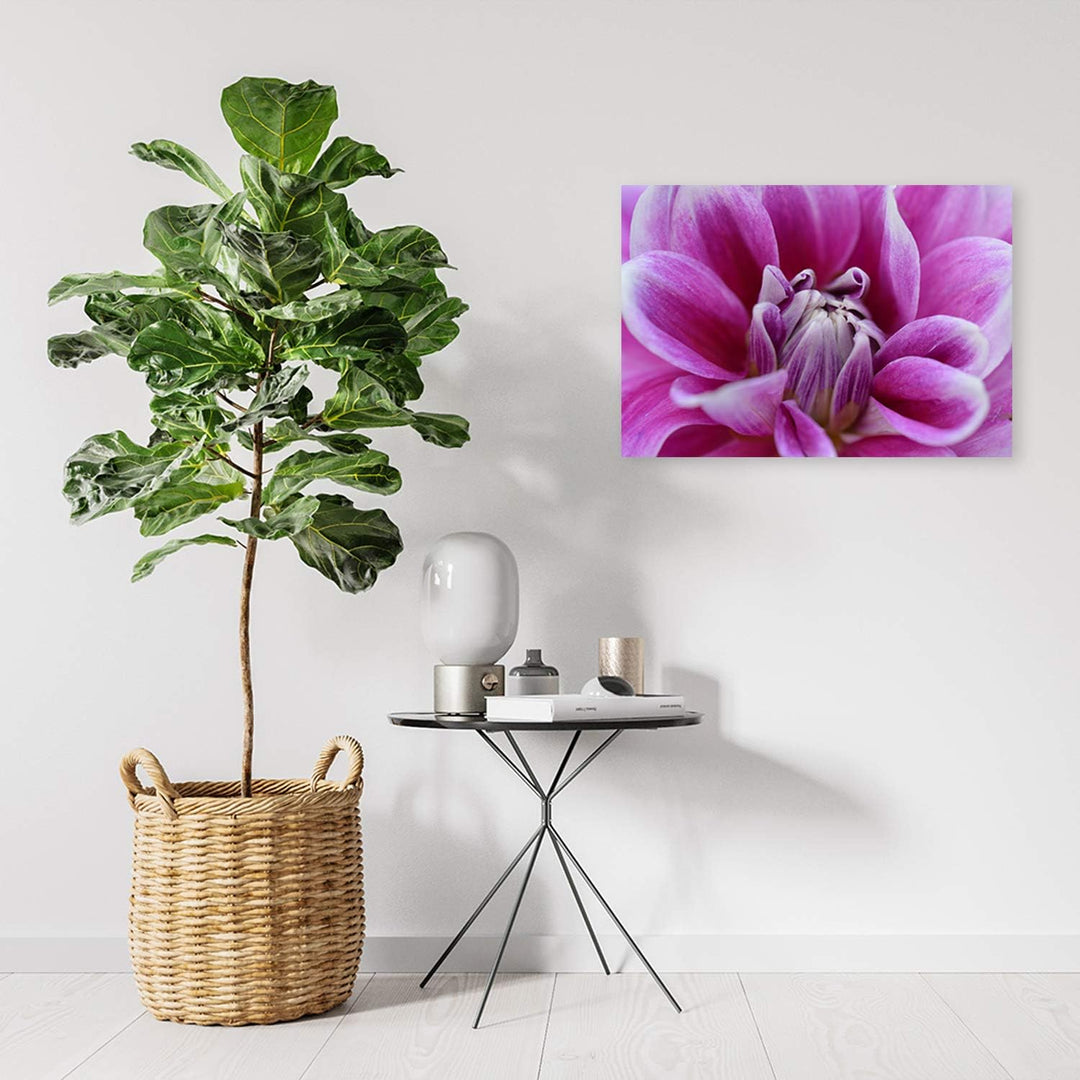 Feeby Wandbild Natur Druckbild Leinwandbild Pflanze Violett 100x70 cm Leinwandbild 100x70 cm Violett
