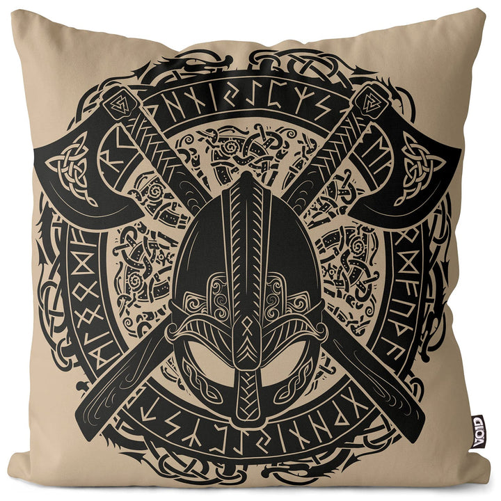 VOID Wikinger Helm Wappen Kissenbezug Kissenhülle Sofakissen Kissen Deko Outdoor-Kissen Dekokissen,
