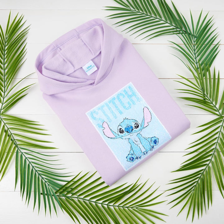 Disney Stitch Pullover Mädchen, Jungen & Teens, Atmungsaktiv Kinder Hoodie Kuschelig mit Wendbarem P