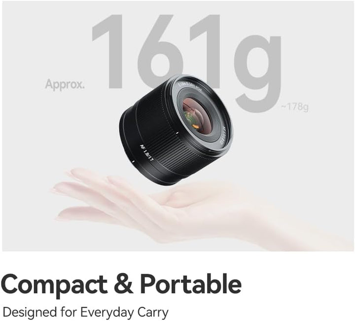 TTARTISAN AF 17mm F1.8 APS-C Objektiv für Fujifilm, Weitwinkel Autofokus Objektiv, Ultraleichter, Sc