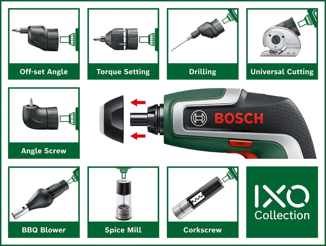 Bosch Home and Garden Bosch Akkuschrauber IXO (7. Generation; 3,6V; 2,0Ah; 5,5Nm; Set inkl. Winkel-A