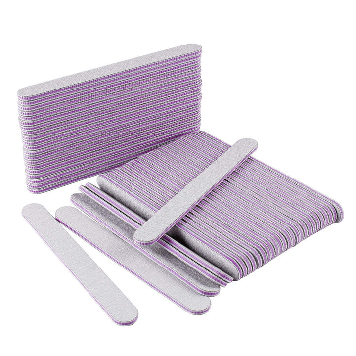 Forever Speed 50 Stück Nagelfeile 180/100 Nagelfeilen-Doppelseitige Schleiffläche-Material Schmirgel