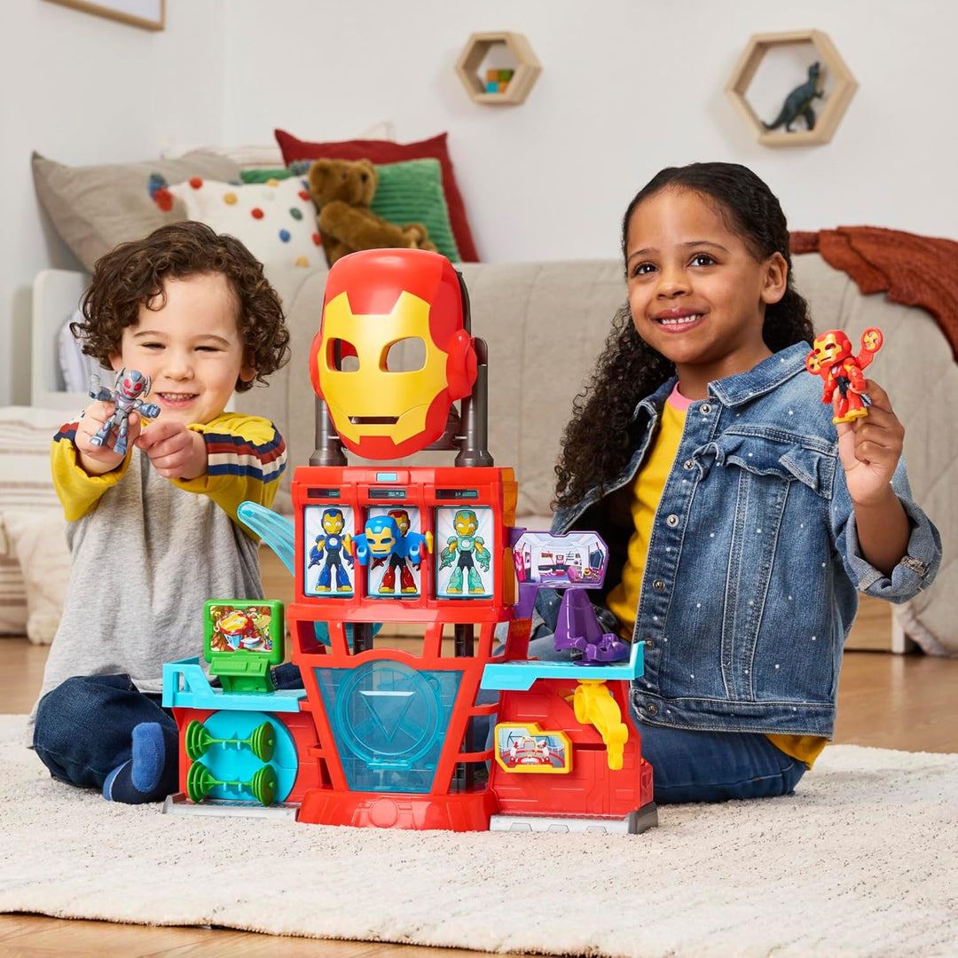 Marvel Iron Man and his Awesome Friends elektronisches Iron Quartier Spielset für Jungen und Mädchen