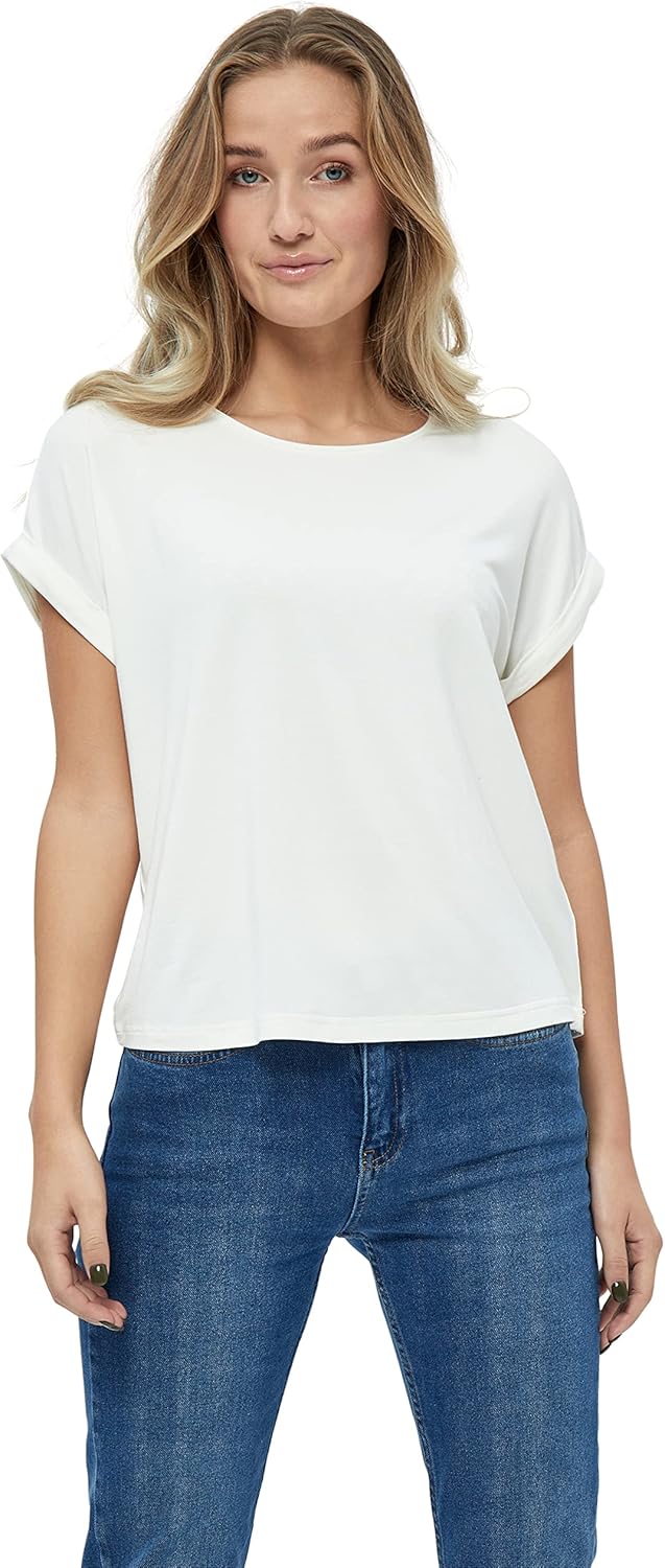 DESIRES Giselle T-Shirt Damen | Tshirt Damen Weiss | Frühling Bluse T Shirt Damen Kurzarm | Shirt Da
