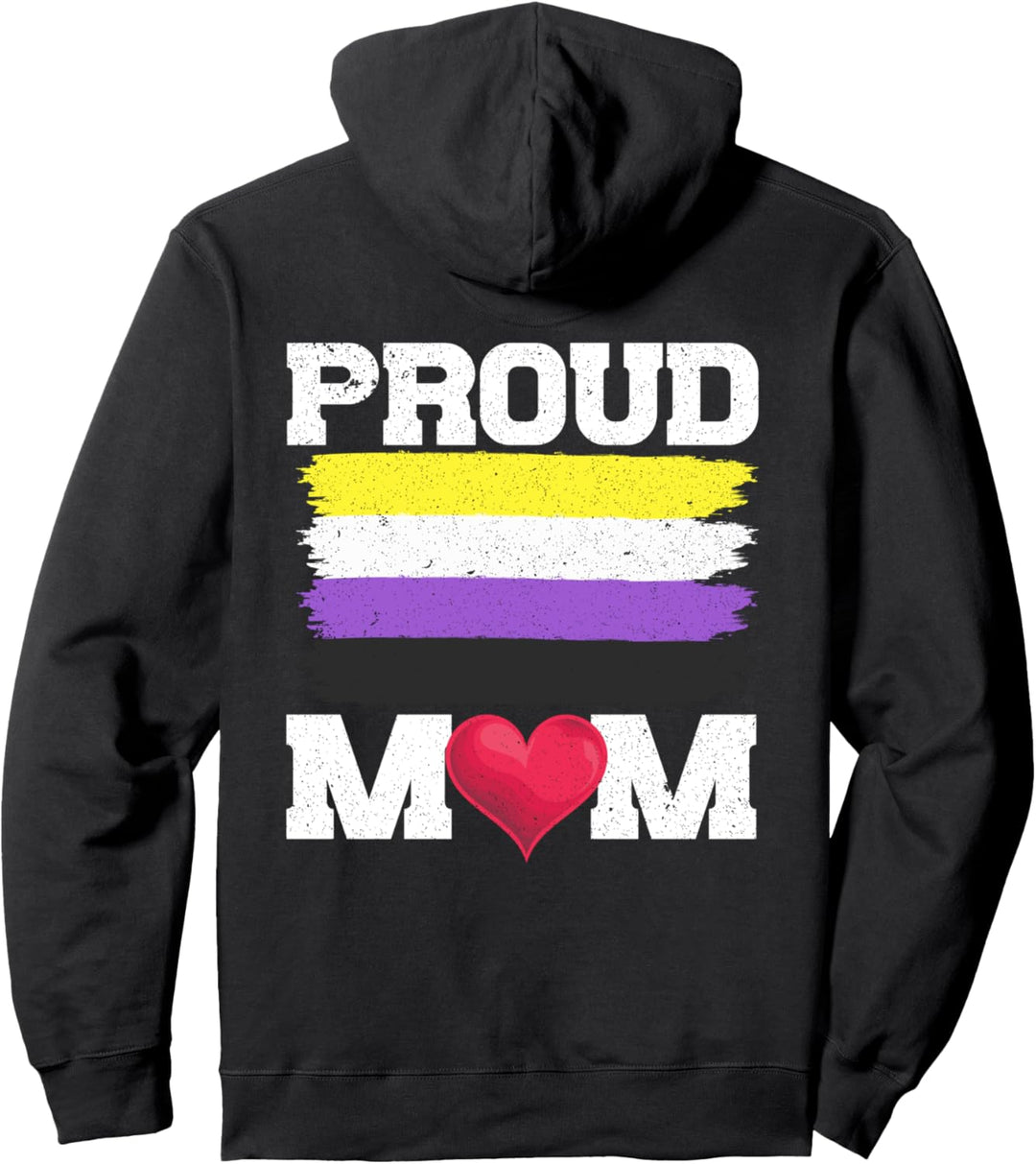 LGBTQ Nicht Binär Flagge Stolze Mama Queer Pride Month LGBT Pullover Hoodie