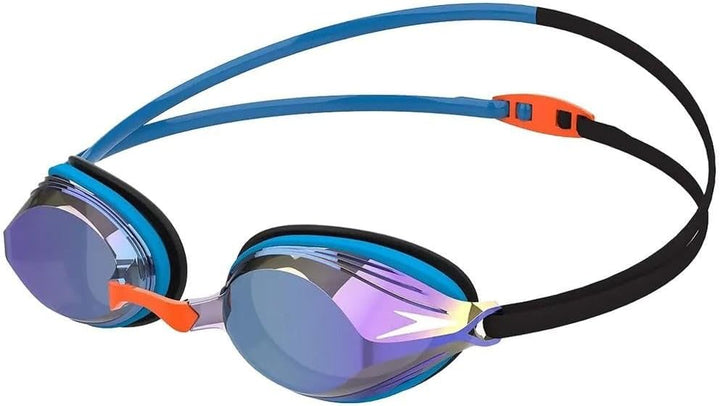 Speedo Unisex Vengeance Mirror Schwimmbrille (1er Pack) Einheitsgrösse Schwarz/Blau, Einheitsgrösse