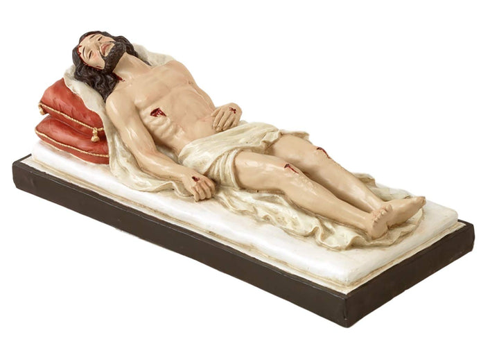 Paben Articoli Religiosi Statua Cristo Morto disteso su letto Presepe Pasquale lung. cm. 20