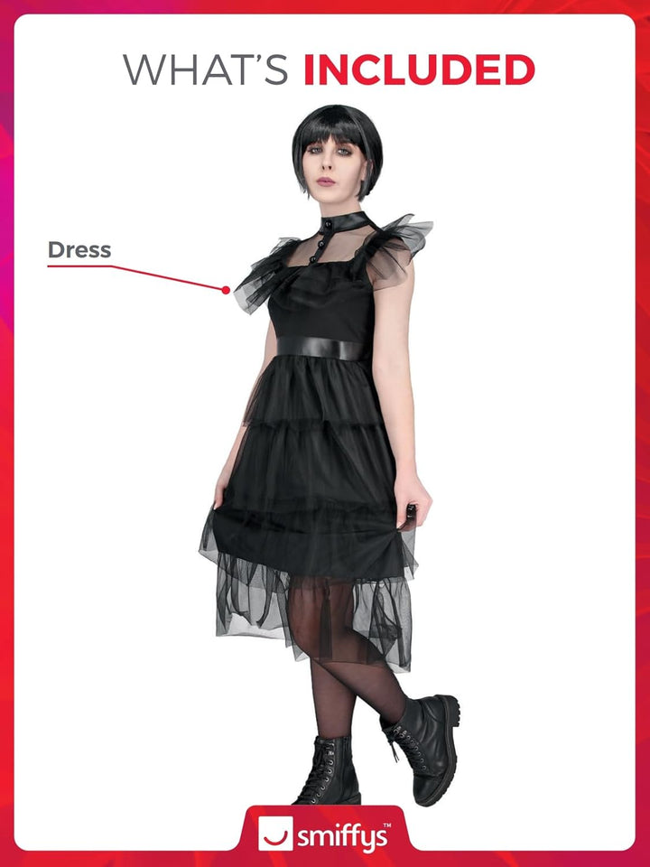 Smiffys Gothic Prom Kostüm für Erwachsene Small (UK 8-10), Small (UK 8-10)