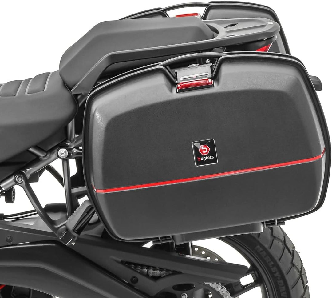 Motorrad Koffer Bagtecs TB8S Seitenkoffer 2x45 Liter + Anbauadapter
