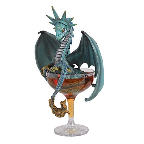 Pacific Giftware Drachen Figur Manhattan by Stanley Morrison - Cocktail Deko Statue Bar Mehrfarbig,