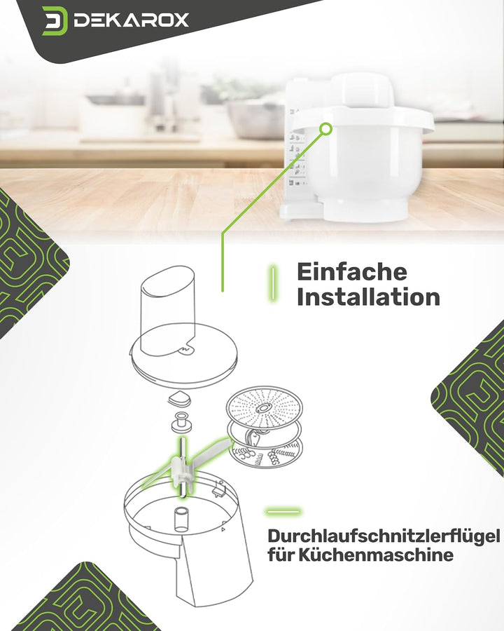 2 x Durchlaufschnitzlerflügel Mitnehmer für Bosch MUM5 MUMV MUZ5 Küchenmaschine wie 630760 00630760