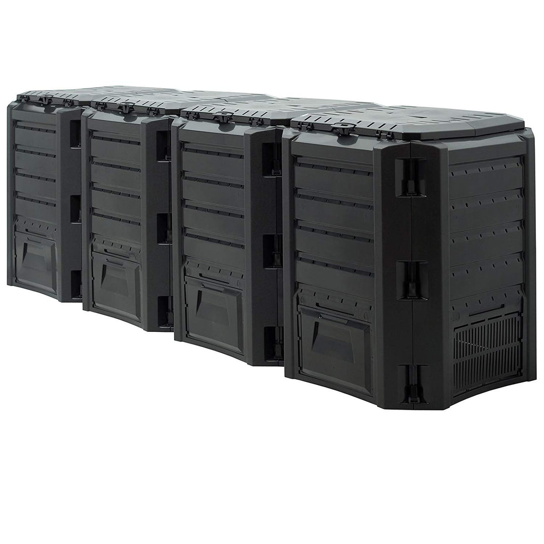DeTec Komposter | Schnellkomposter | Gartenkomposter | aus Kunststoff | PVC | 380 Liter 800 Liter 12
