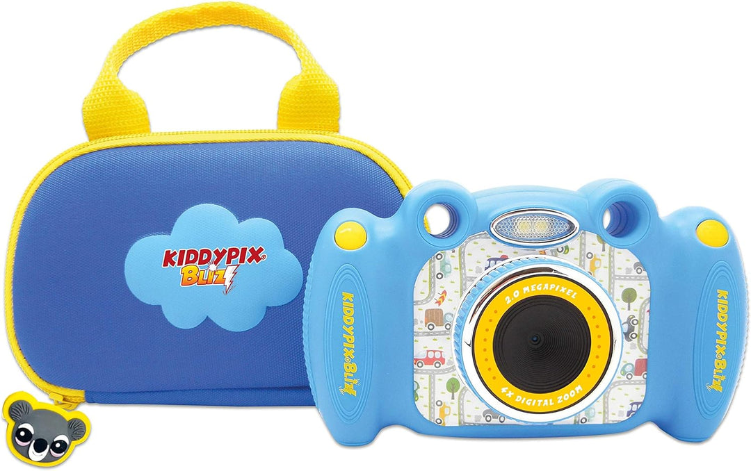 Kiddypix 'Blizz' Kinderkamera mit Webcam-Funktion, gummierte Aussenseite, Integrierte Spiele, Blau