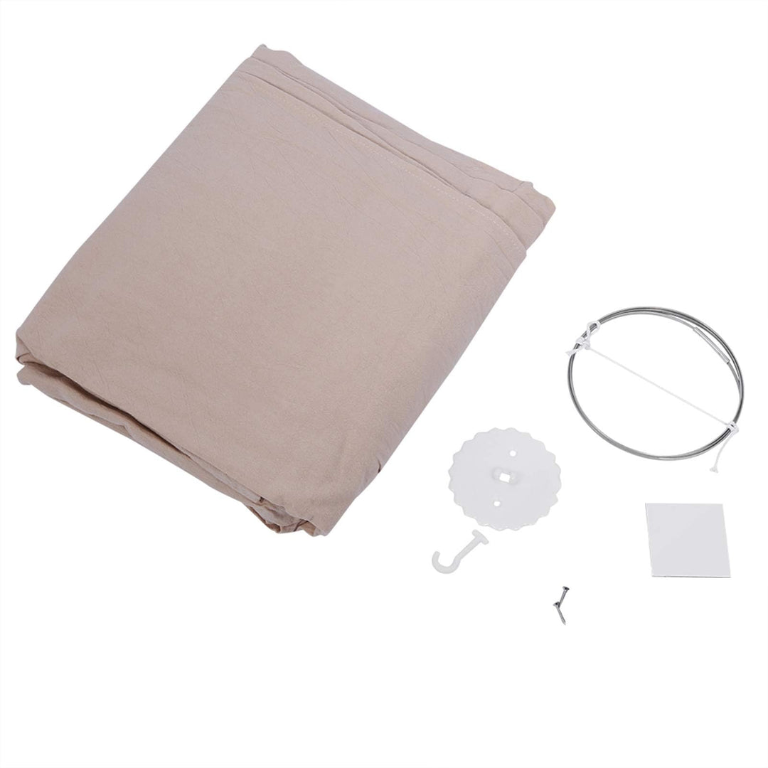 Zerodis Runde Kuppel hängen Babybett Bett Moskitonetz Baldachin Vorhang für Baby Kid Home Decor(Khak