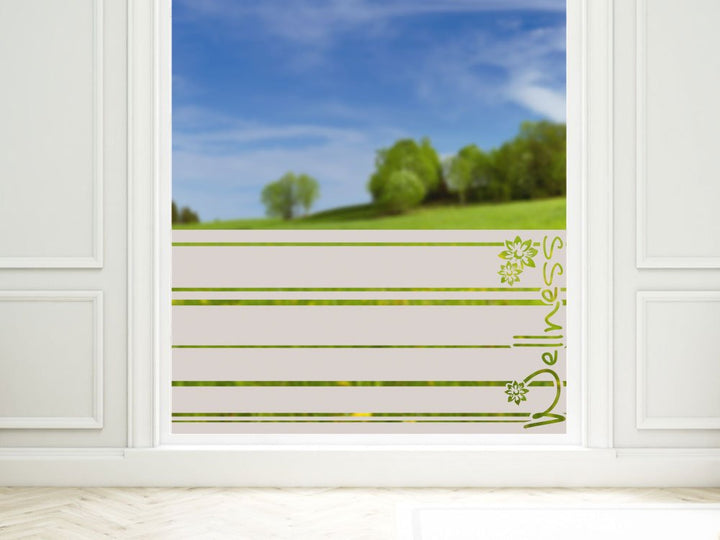 GRAZDesign Fensterfolie Bad Blickdicht - Sichtschutzfolie Wellness Badezimmer - für Dusche &amp; Fenster