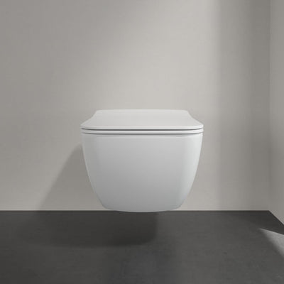 Villeroy & Boch Venticello WC-Sitz SlimSeat, abnehmbarer Toilettensitz mit Absenkautomatik, aus bruc