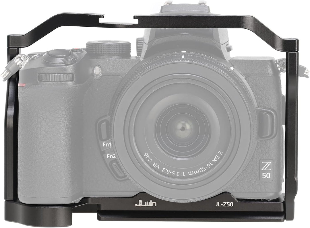 FOTGA Kamerakäfig für Nikon Z50 Kamera, Aluminium Vlogging Käfig Stabilisator Rig mit kaltem Schuh,