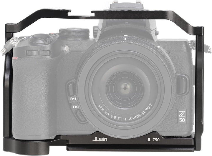 FOTGA Kamerakäfig für Nikon Z50 Kamera, Aluminium Vlogging Käfig Stabilisator Rig mit kaltem Schuh,