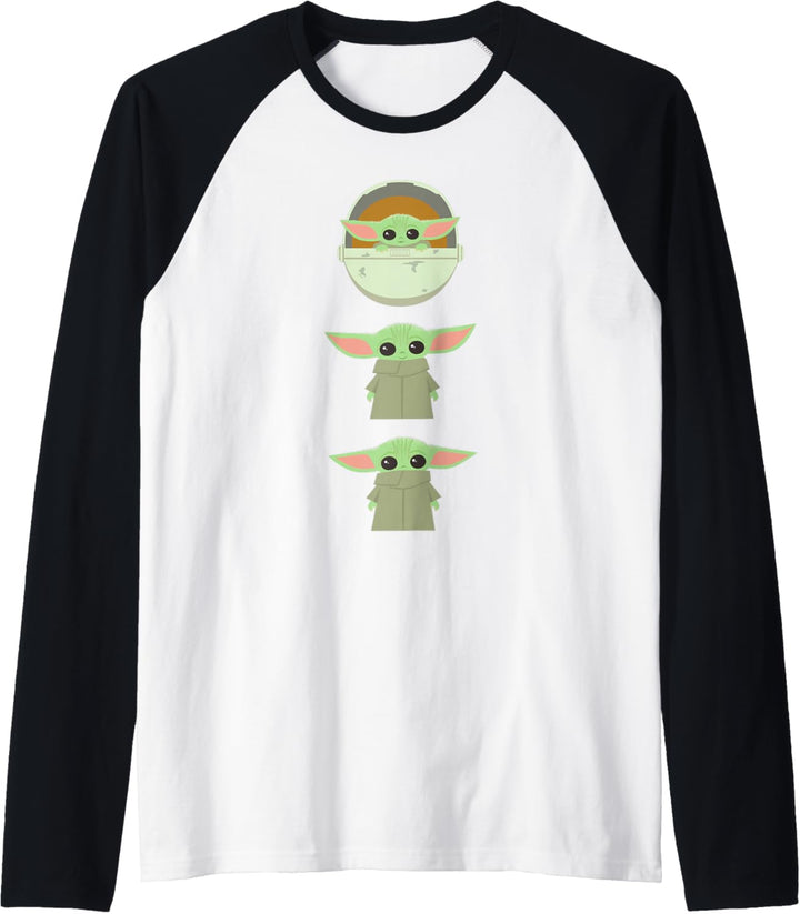 Star Wars The Mandalorian The Child Cartoon Poses Raglan