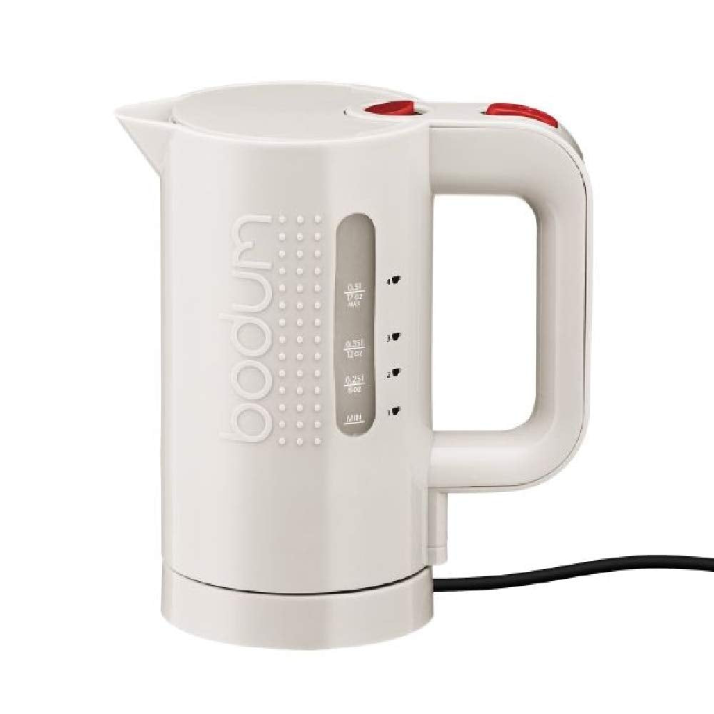 Bodum Bistro Elektrischer Wasserkocher (Automatisches Abschalten, 700-Watt, 0,5 liters) cremefarben,