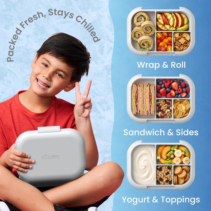 Bentgo® Kids Chill Lunchbox – auslaufsichere Bento Box mit abnehmbarem Eisbeutel & 4 Fächern für Mah