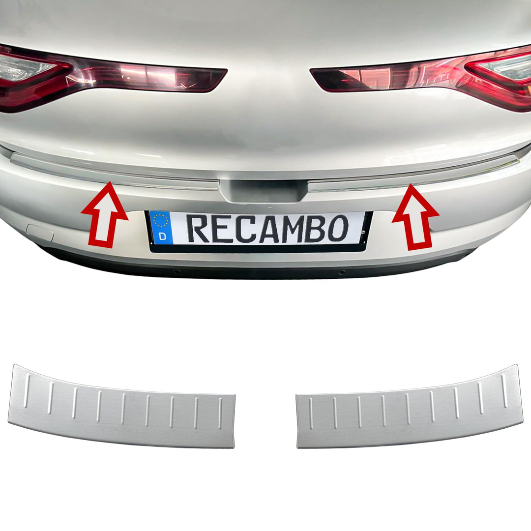 RECAMBO Ladekantenschutz Edelstahl kompatibel für Renault Megane IV Schrägheck | ab 2016 - matt gebü