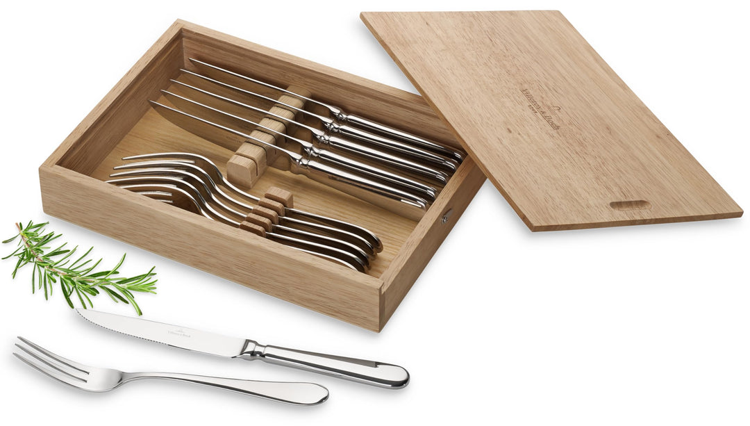 Villeroy und Boch - Oscar Steakbesteck, 12 tlg., für bis zu 6 Personen, Edelstahl, spülmaschinengeei