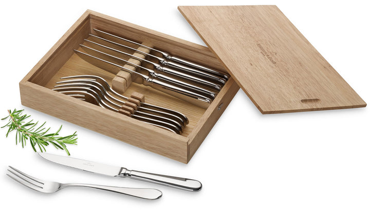 Villeroy und Boch - Oscar Steakbesteck, 12 tlg., für bis zu 6 Personen, Edelstahl, spülmaschinengeei