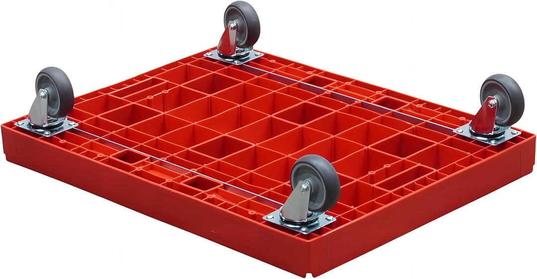 4 Stück Transportroller für Kisten 80 x 60 cm - 400 kg Traglast