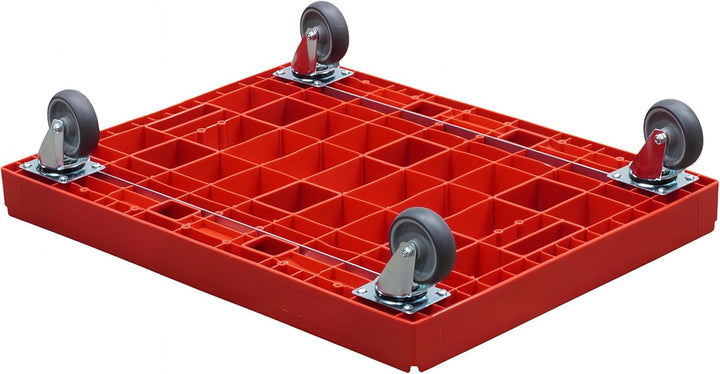 4 Stück Transportroller für Kisten 80 x 60 cm - 400 kg Traglast
