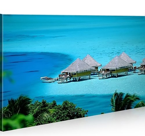islandburner Bild Bilder auf Leinwand Seychellen 1p XXL Poster Leinwandbild Wandbild Art up Your Lif