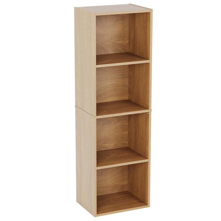 Vida Designs Oxford Bücherregal mit 4 Ebenen, würfelförmig, weiss, Holz-Regaleinheit für Büro, Wohnz