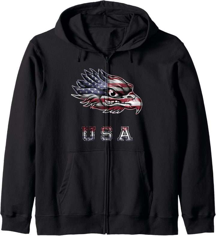 Epic Patriotic Eagle USA Flag Freiheit Kapuzenjacke