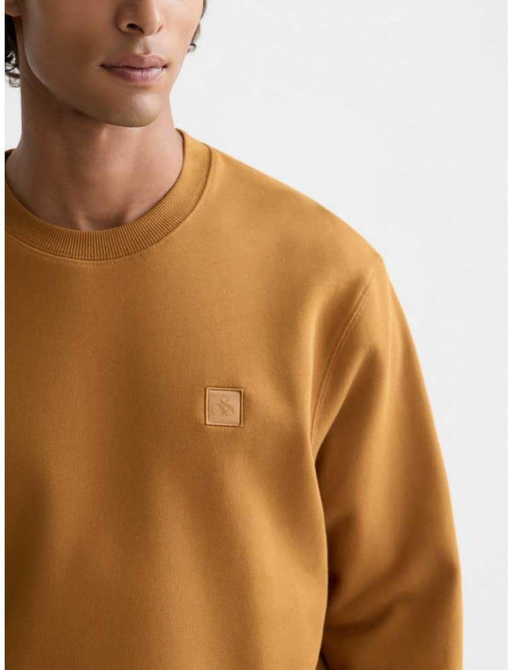 Scotch & Soda Herren Essential Badge Logo Crewneck Sweatshirt Sweatshirt S Cathay Spice, S Cathay Sp