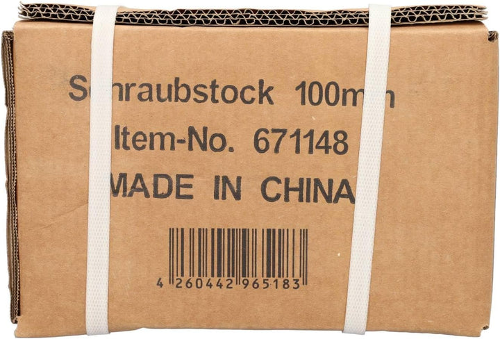 Robuster HRB Schraubstock 100/125/150 mm für Werkbank 360° drehbar (Spannweite 125mm, Gewicht 7 Kg)