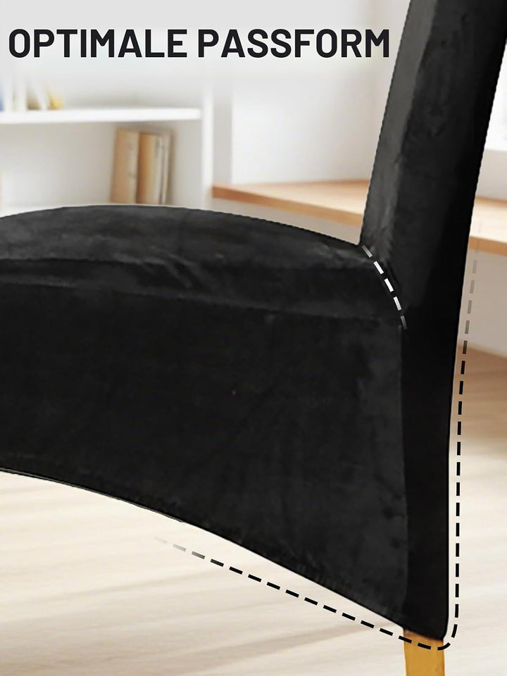 LANSHENG Stretchy XL Stuhlbezüge für Esszimmerstühle, Stretch Spandex mit Gummiband Stuhlbezug,Velve