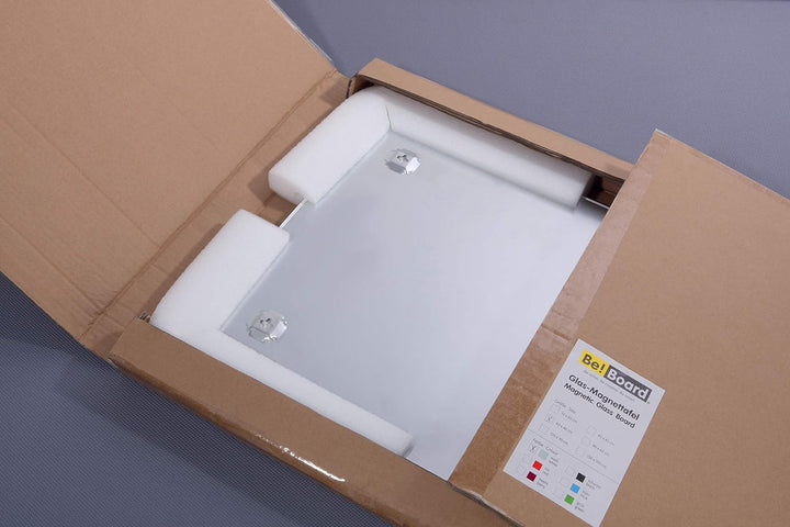 Be!Board B1102 Glas-Magnettafel rot, 45 x 45 cm, Memoboard magnetisch rot 45 x 45 cm, rot 45 x 45 cm