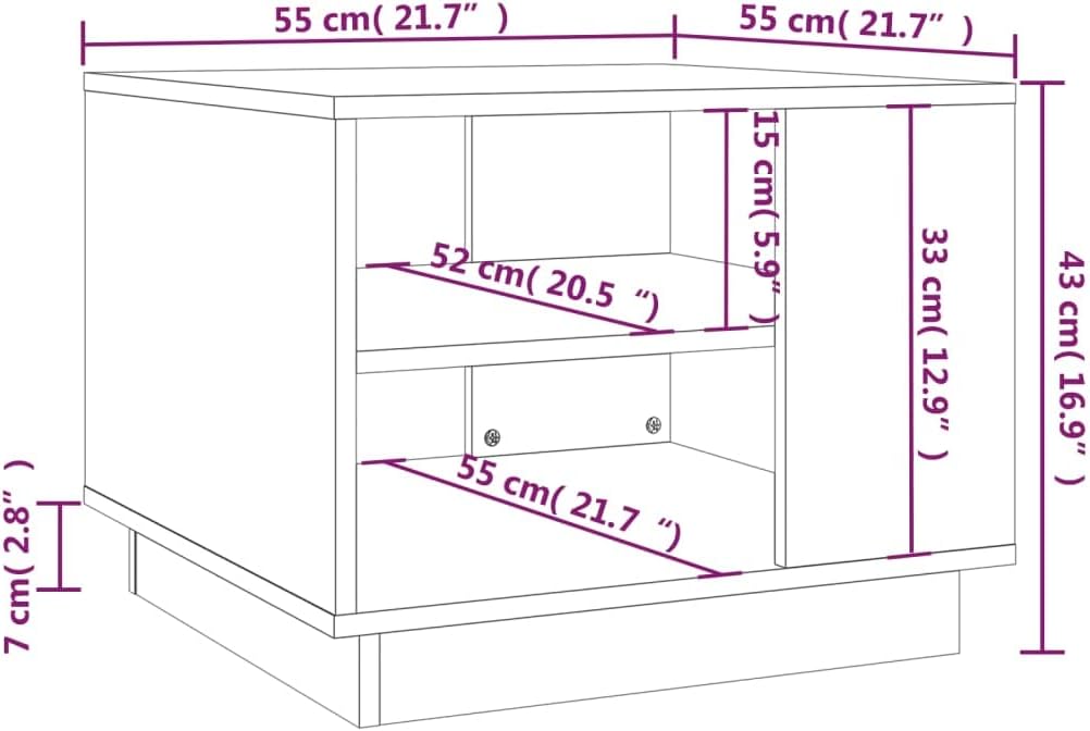 vidaXL Couchtisch mit Schubladen Beistelltisch Kaffeetisch Sofatisch Teetisch Tisch Wohnzimmertisch