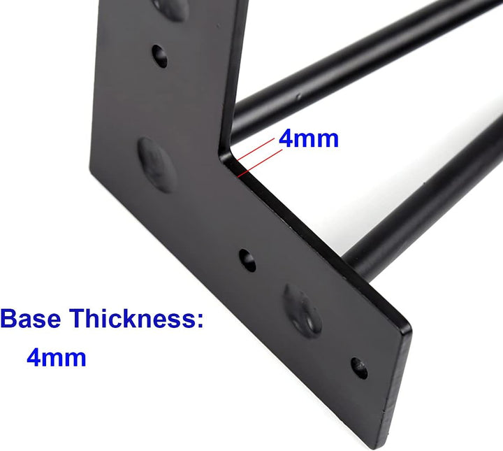 Qrity Haarnadel Tischbeine, 3-Stangen Haarnadel Füsse, DIY Black Hairpin Couchtisch Beine Heavy Duty