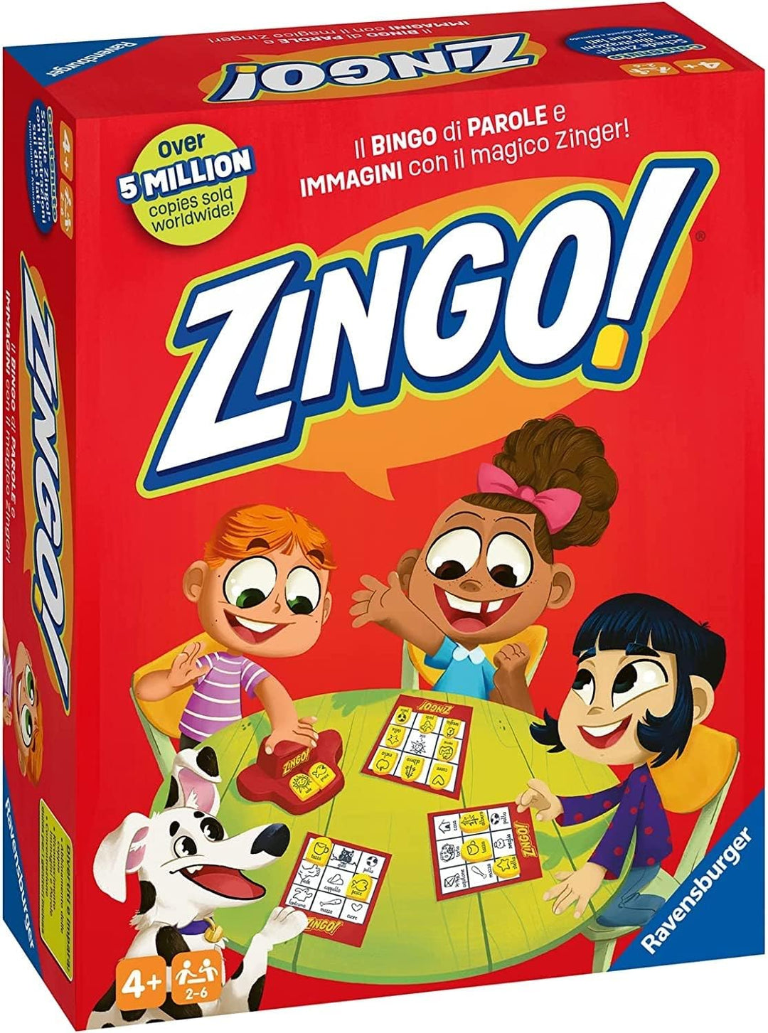 Ravensburger - Zingo, die lustige Tombola von Wörtern und Bildern, Spiel für Kinder, 2-6 Spieler, it