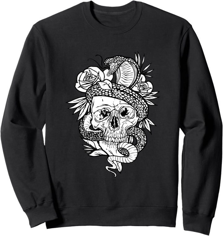 Totenkopf Schlange Okkulte Goth Okkultismus Death Metal Sweatshirt