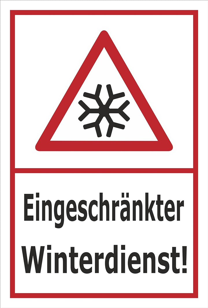 Melis Folienwerkstatt Schild Eingeschränkter Winterdienst - 60x40cm - 3mm Aluverbund – 20 VAR S00018