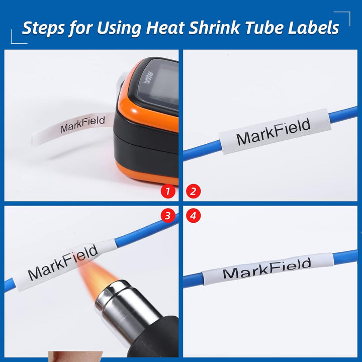 3x MarkField Kompatible Schriftband Schrumpfschlauch HSe-231 HSe231 11.7mm Heat Shrink Tube Bänder S