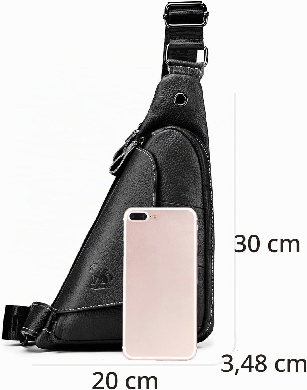 pundarika brusttasche herren leder Kleine umhängetasche herren sling bag Leder Crossbody bag Tasche